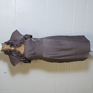 London Times Special Occasion 2 Pc Bolero Midi Lined Jacket Dress Size 8 Y2K